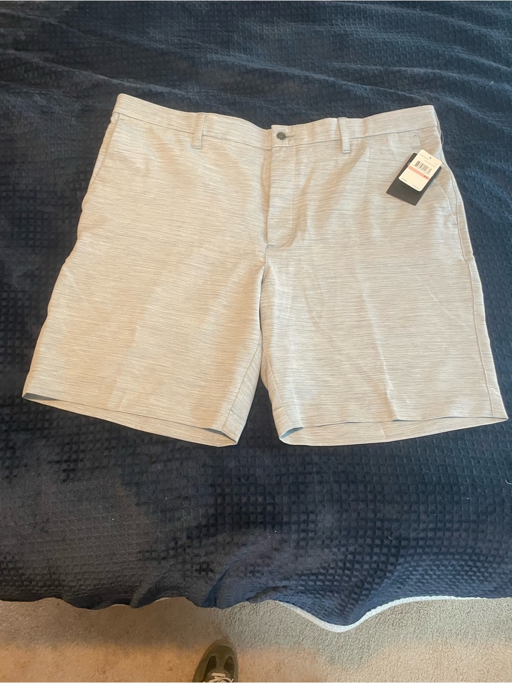 Callaway Men's Heathered Light Beige/Medium Blue Performance Golf Shorts